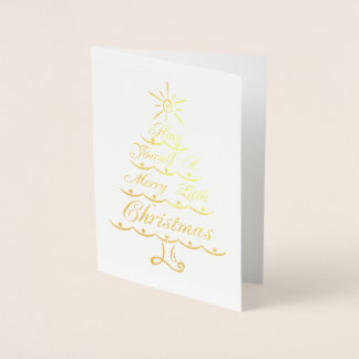 Cartão Metalizado Tenha um Natal Feliz
