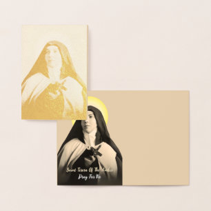 Cartão Metalizado TERESA santo DOS ANDES