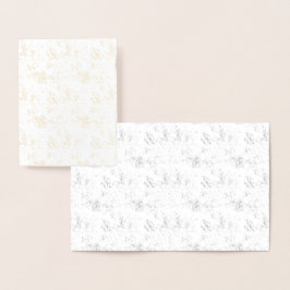 Cartão Metalizado Textura Acadêmica Minimalista Disturbada