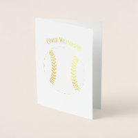 Treinador de baseball ou patrocinador Obrigado Car