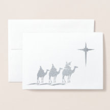 Três Sábios com Prata nas Estrelas de Natal