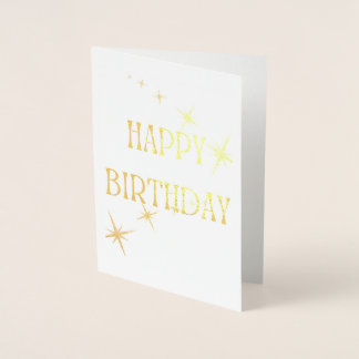 Cartão Metalizado ✨ Um em um milhão Obrigado Estrelas Douradas Elega