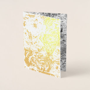 Cartão Metalizado White Dahlia