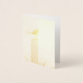 Cartão Metalizado Winter Robin Redbreast