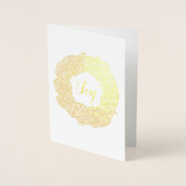 Cartão Metalizado Wreath Natal