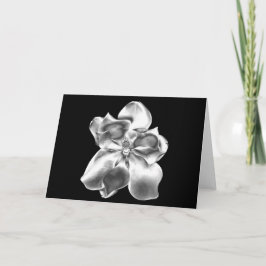 Cartão Metallic Magnolia flower on blank note card