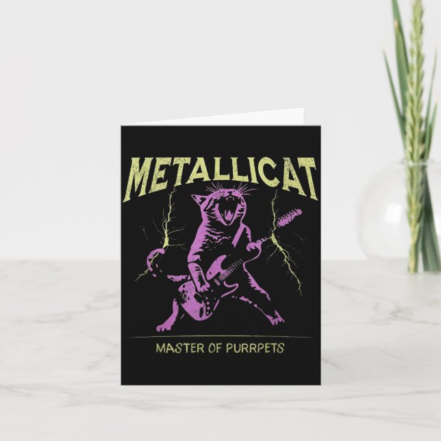Cartão Metallicat Master Of Purrpets  (Frente)