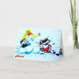Cartão Metalphant Winter Scene Holiday Card