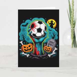Cartão Metas Graves Futebol Zumbi Halloween Para Placa De