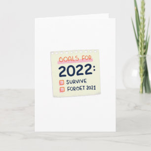 Cartão Metas para 2022: Sobreviver, Esquecer 2021