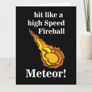 Cartão Meteor de Fireball em Estrela de Meteor