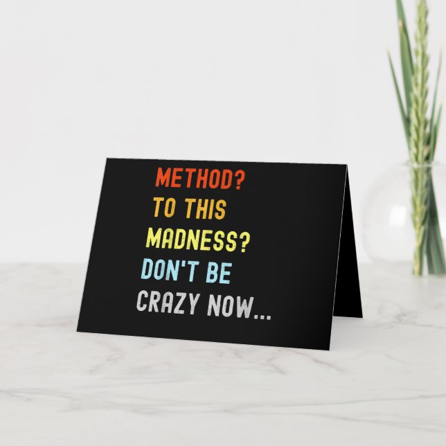 Cartão Method To Madness Engineer Mechanic Coder (Frente)