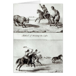 Cartão Métodos de jogar o laço e os Bolas