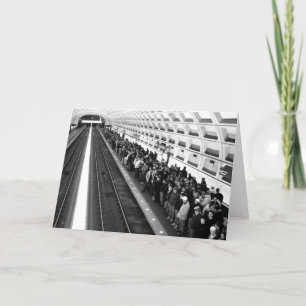 Cartão Metro B&W Greeting Card