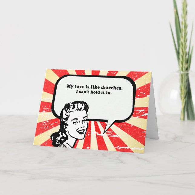CARTÃO MEU AMOR É COMO DIARREIA (Frente)
