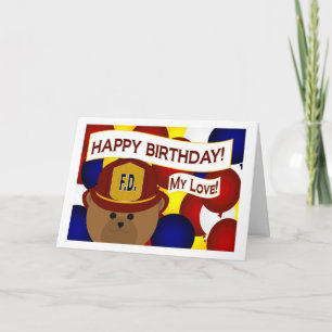 Cartão Meu Amor - Feliz Aniversário Bombeiro Herói!