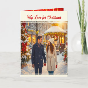 CARTÃO MEU AMOR PELO HOMEM E MULHER CENA DE NATAL JUNTOS