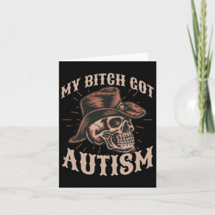 Cartão Meu Autismo Engraçado Esqueleto Memória Autista 1