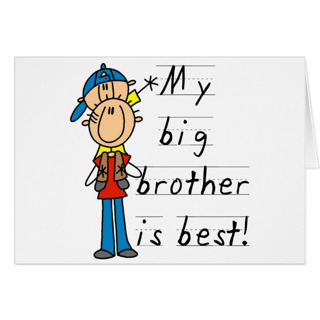 Cartão Meu big brother é o melhores camiseta e presentes (Frente Horizontal)