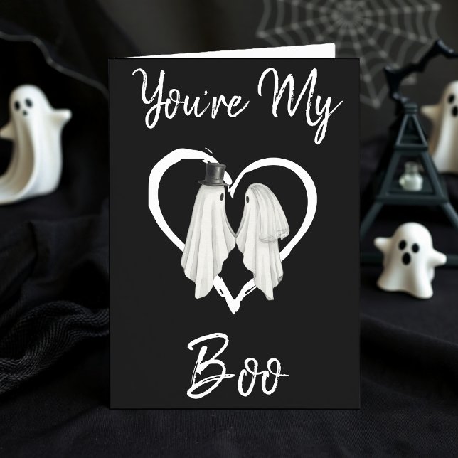Cartão Meu Boo Fantasma Halloween Feliz Aniversário (My Boo Ghost Halloween Birthday Card
)
