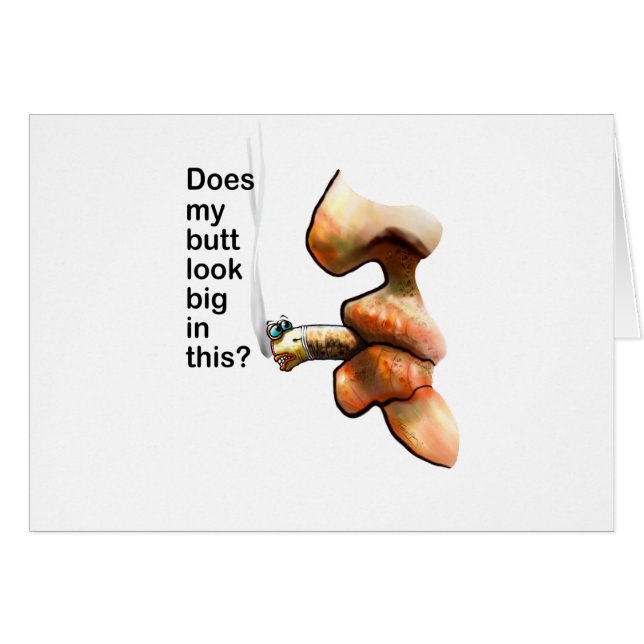 Cartão meu bumbum olha grande neste? (Frente Horizontal)