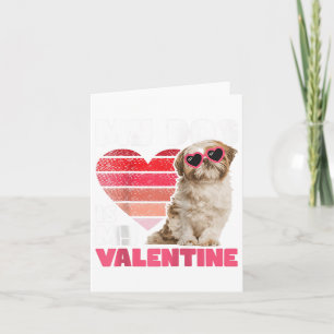 Cartão Meu Cachorro é Meu Namorado - Tatuagem Shih Tzu An