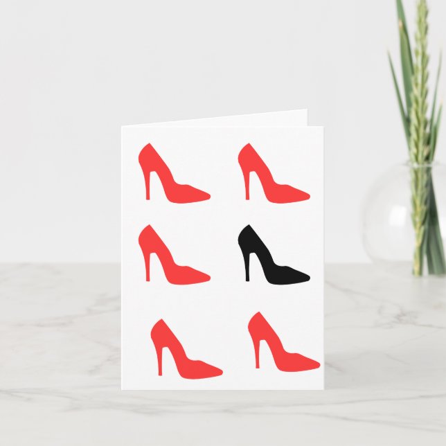 Cartão Meu Calçado Vermelho (Frente)