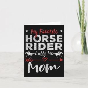 Cartão Meu Cavaleiro Favorito Me Chama Mãe Rid Horseback