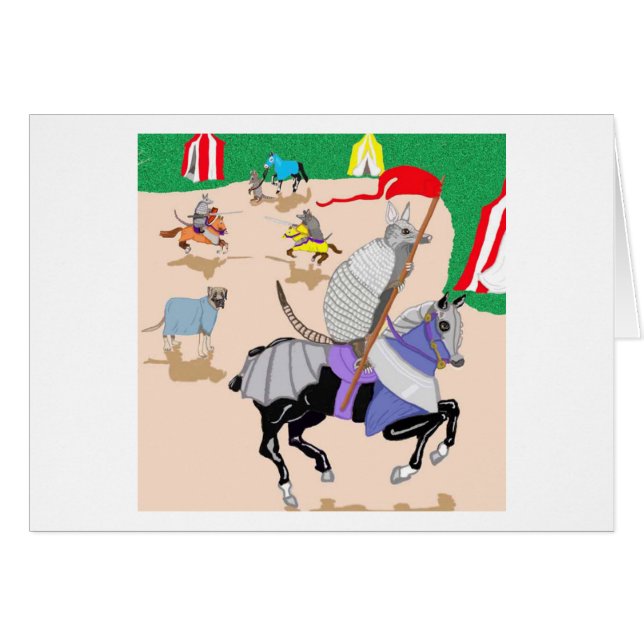 Cartão Meu cavaleiro na armadura de brilho (Frente Horizontal)