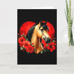 Cartão Meu Cavalo É Meu Namorado Cavalo Buckskin Hibiscus