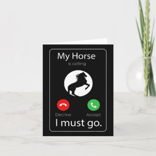 Cartão Meu Cavalo Está Chamando Eu Tenho Que Ir Dotar Rid