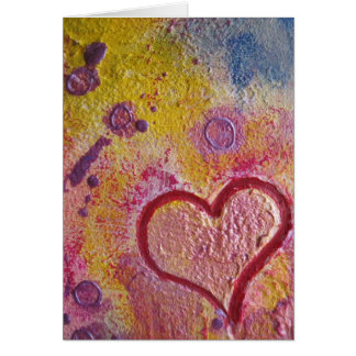 Cartão Meu coração colorido