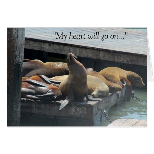 Cartão Meu coração irá sobre (Frente Horizontal)