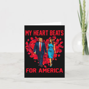Cartão Meu Coração Lateja Pela América Trump Dia dos Namo