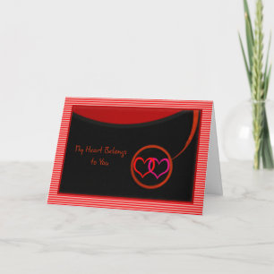 Cartão Meu Coração Pertence à Placa de Dias de os namorad