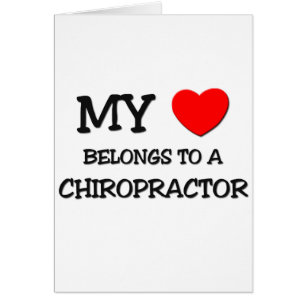 Cartão Meu coração pertence a um CHIROPRACTOR