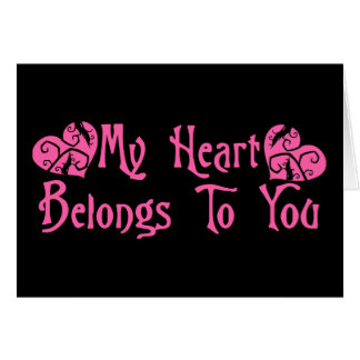 Cartão Meu coração pertence-lhe