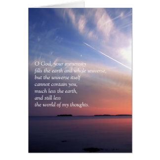 Cartão Meu Deus, a tua imensidade enche a terra