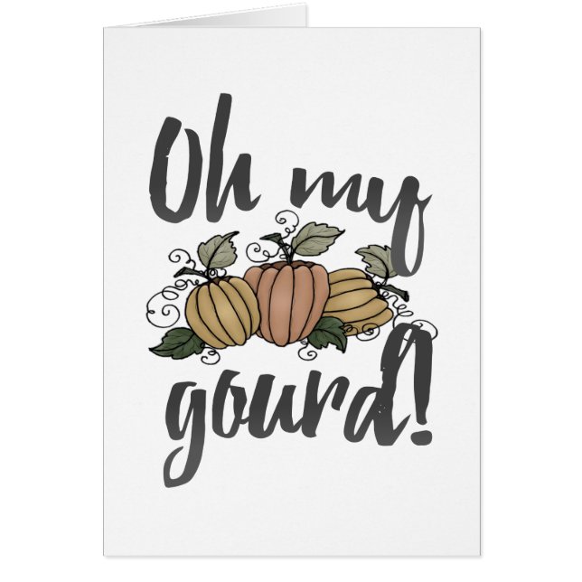 Cartão Meu Deus! Abóboras engraçadas (Frente)