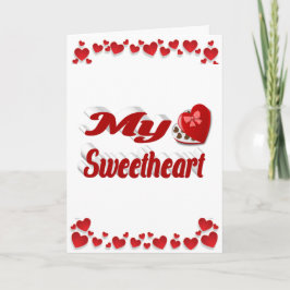 Cartão Meu Dia dos Namorados coração vermelho