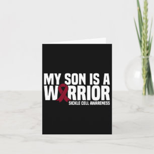 Cartão Meu Filho É Um Guerreiro Burgundy Friso Célula Fal