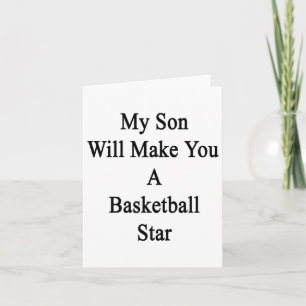 Cartão Meu Filho Fará de Você Uma Estrela do Basquete