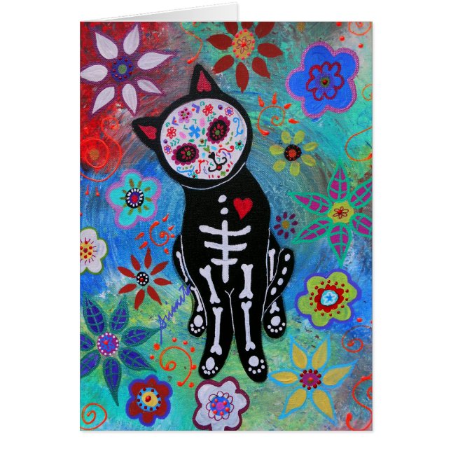 Cartão Meu gato doce (Frente)