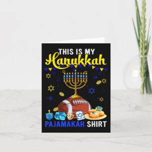 Cartão Meu Hanukkah Pajama Camisa Jogador de Futebol me j