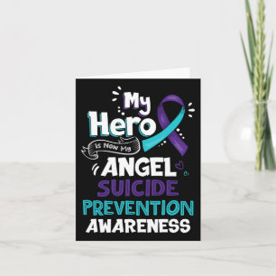 Cartão Meu Herói Agora É Meu Anjo Prevenção Suicida Aware