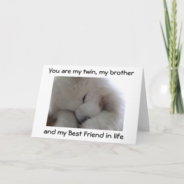 CARTÃO MEU IRMÃO GÊMEO/MELHOR AMIGO NO SEU ANIVERSÁRIO (Frente)