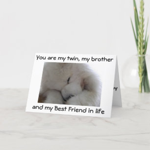 CARTÃO MEU IRMÃO GÊMEO/MELHOR AMIGO NO SEU ANIVERSÁRIO