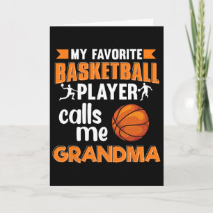 Cartão Meu Jogador de Basquete Favorito Me Chama de Vovó