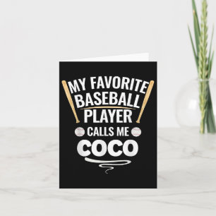 Cartão Meu Jogador De Beisebol Favorito Me Chama Coco