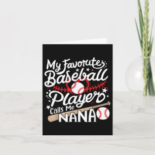 Cartão Meu Jogador De Beisebol Favorito Me Chama De Nana